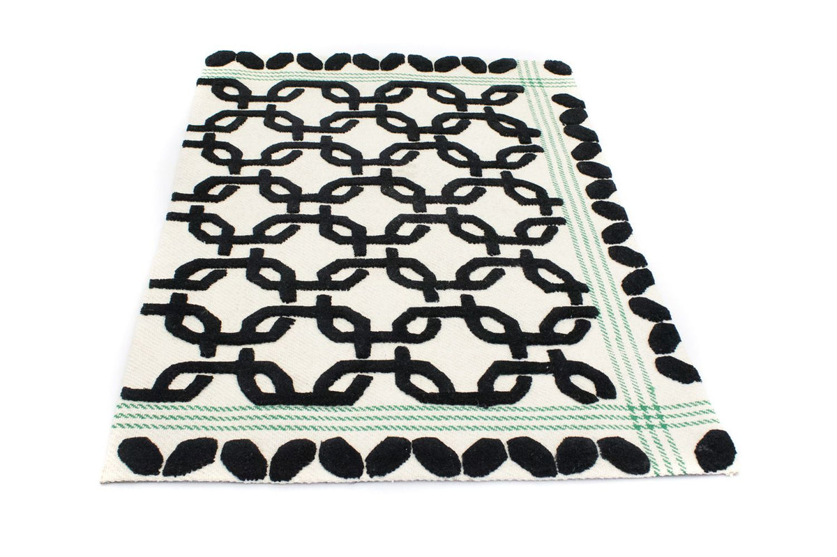 Tapis en laine - 132 x 95 cm - beige