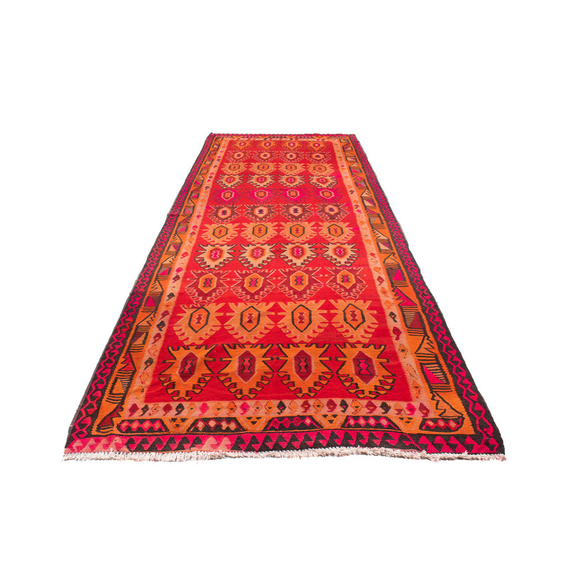 Tapis de couloir Tapis Kelim - Vieux - 395 x 155 cm - multicolore