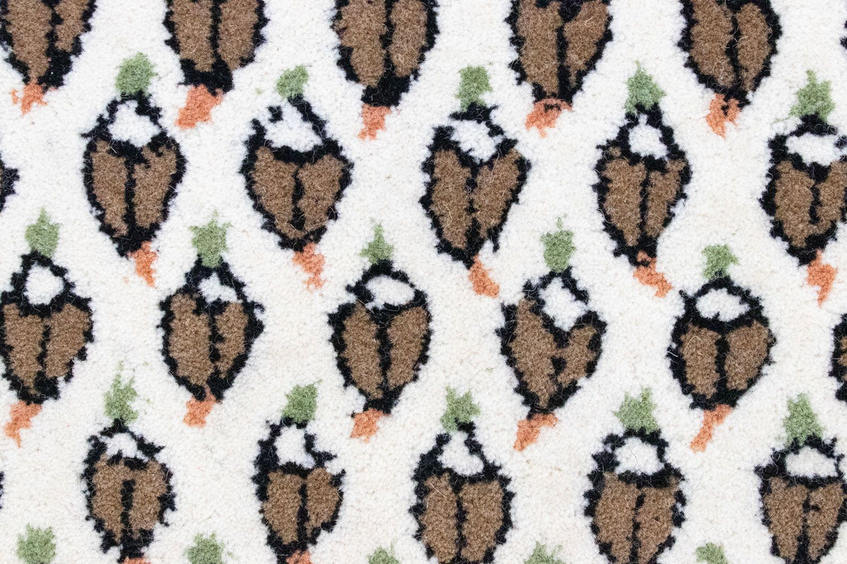 Tapis en laine - 90 x 60 cm - beige
