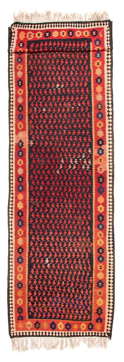 Kilim ancien 120x450cm - bleu foncé