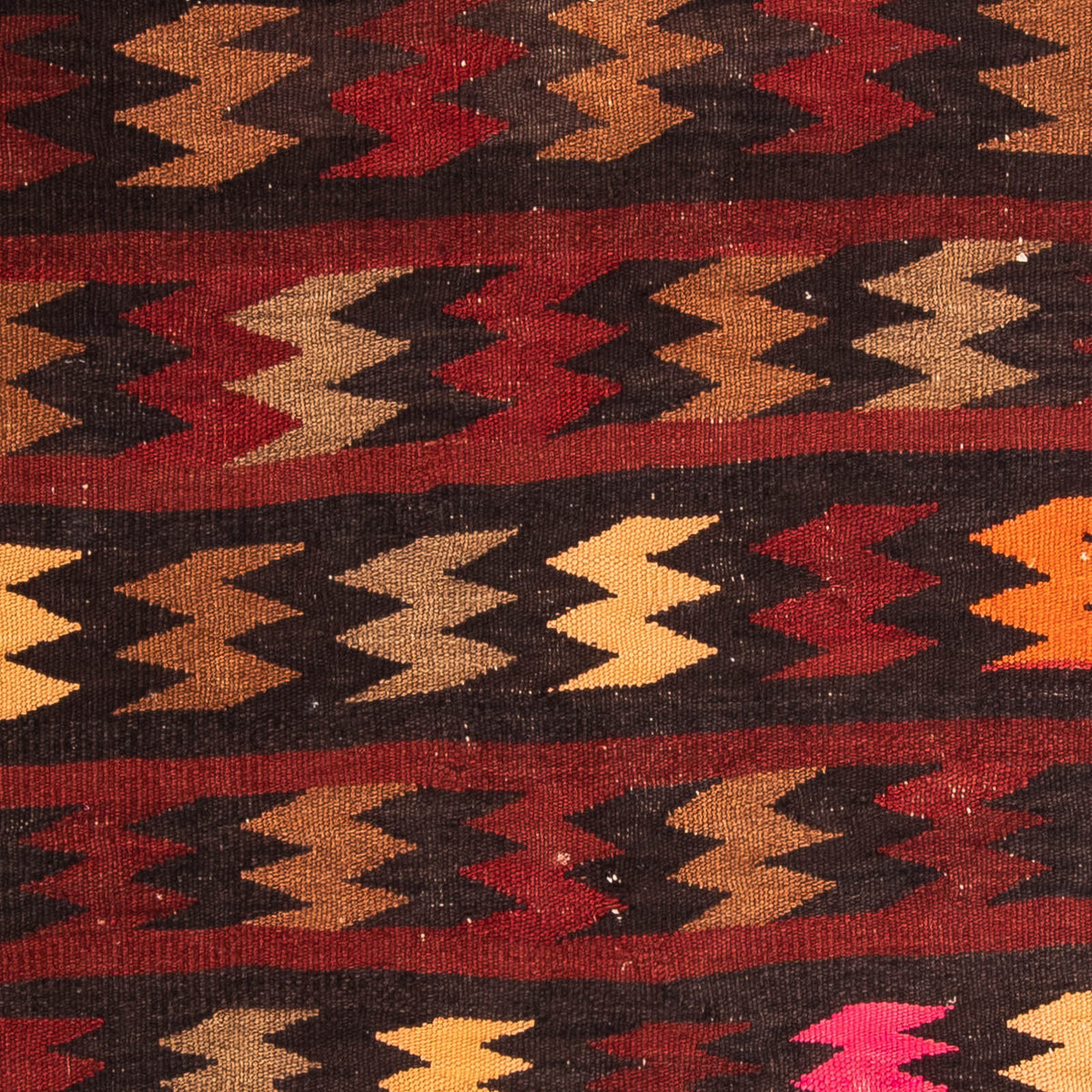 Tapis Kelim - Vieux - 110 x 100 cm - multicolore