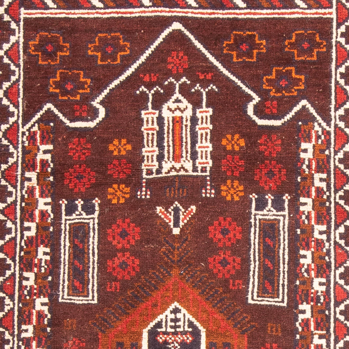 Tapis Belutsch - 127 x 80 cm - marron