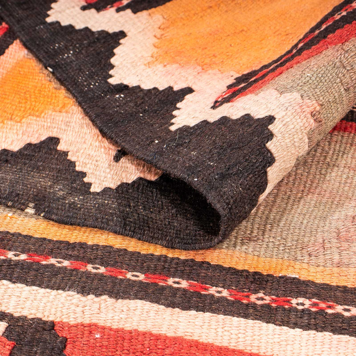 Tapis de couloir Tapis Kelim - Vieux - 310 x 150 cm - multicolore