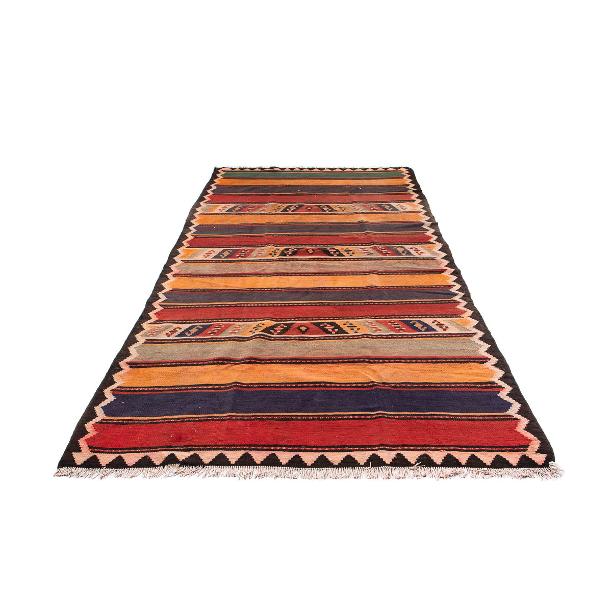 Tapis de couloir Tapis Kelim - Vieux - 310 x 150 cm - multicolore