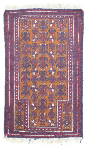Tapis Belutsch - 138 x 85 cm - orange
