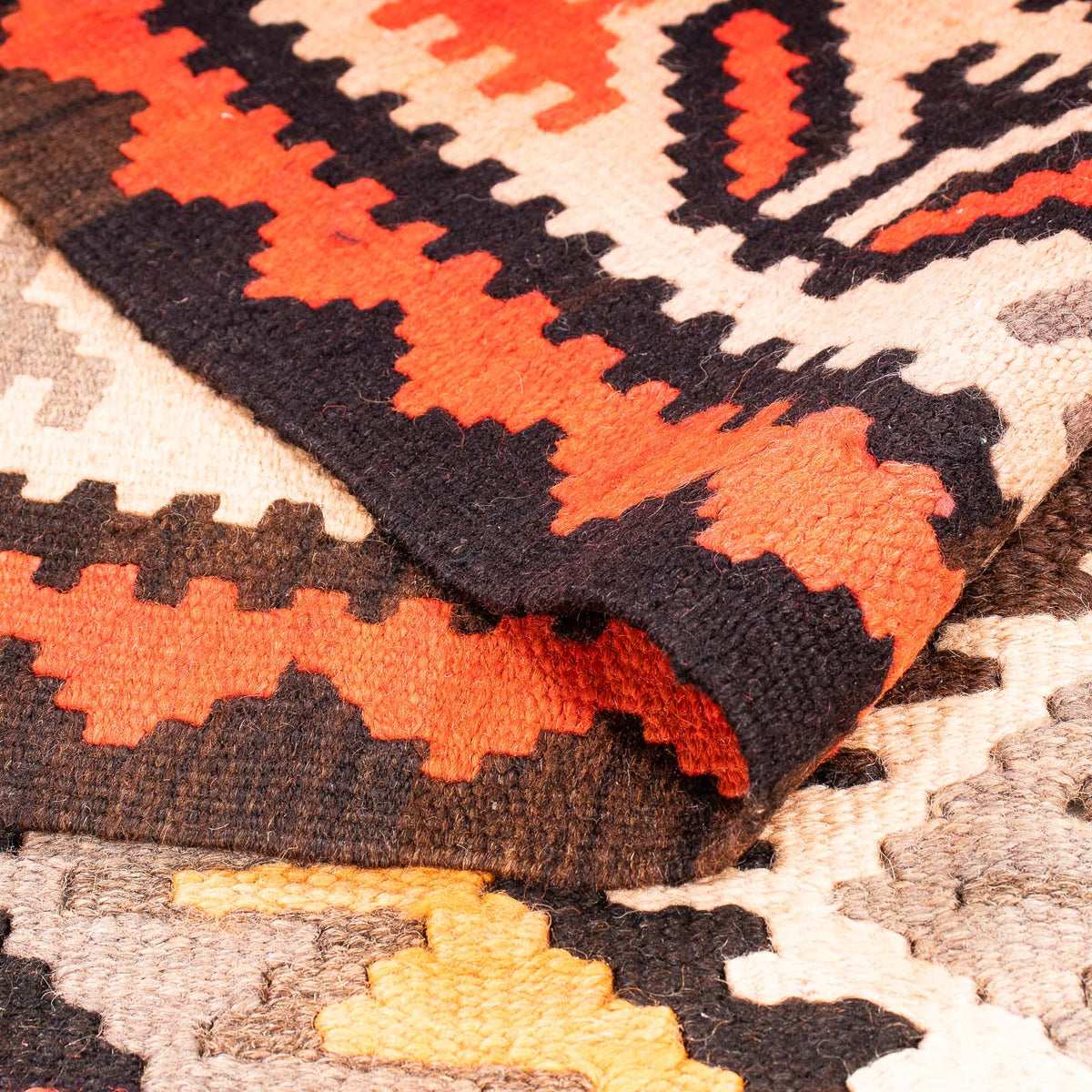 Tapis de couloir Tapis Kelim - Vieux - 275 x 140 cm - multicolore