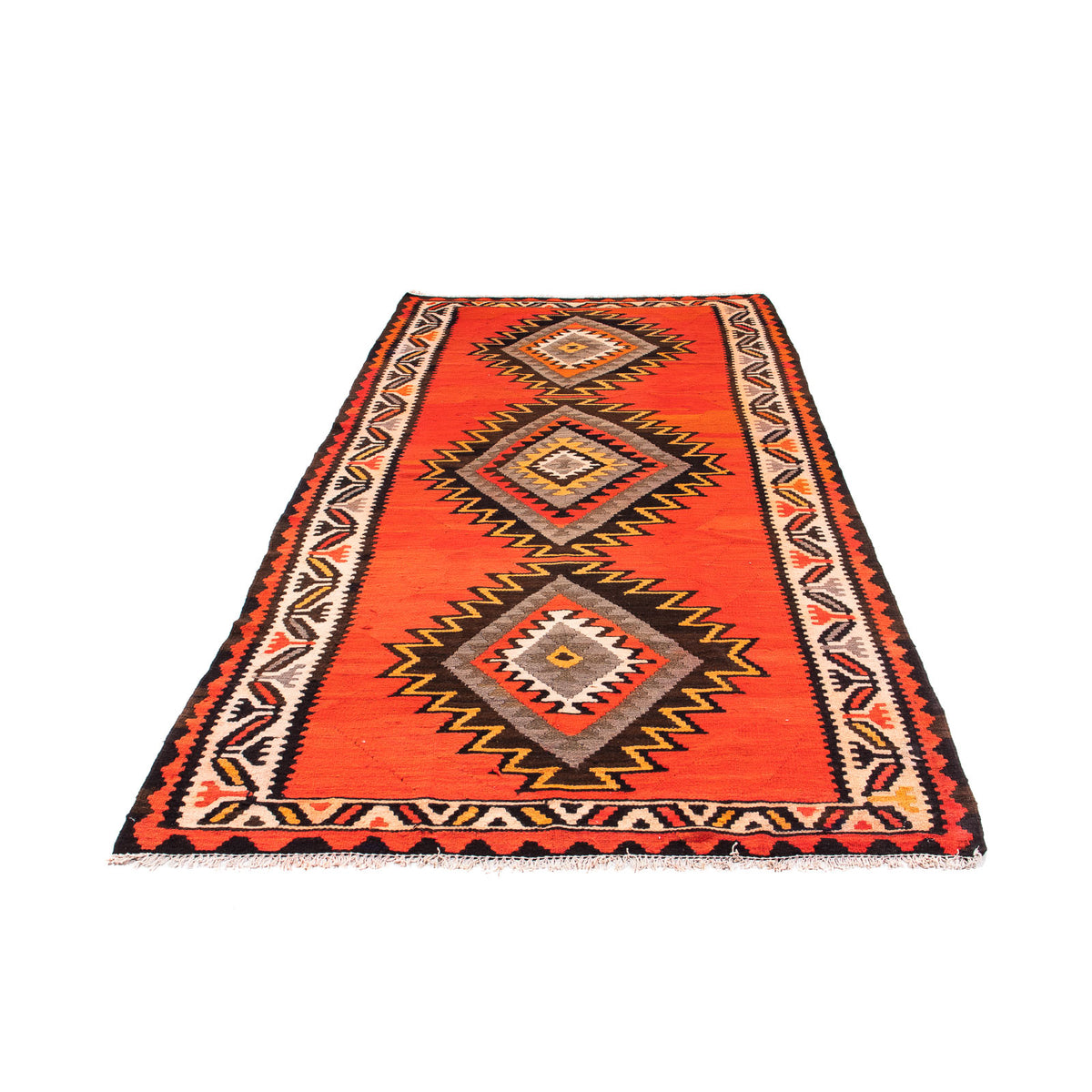 Tapis de couloir Tapis Kelim - Vieux - 275 x 140 cm - multicolore