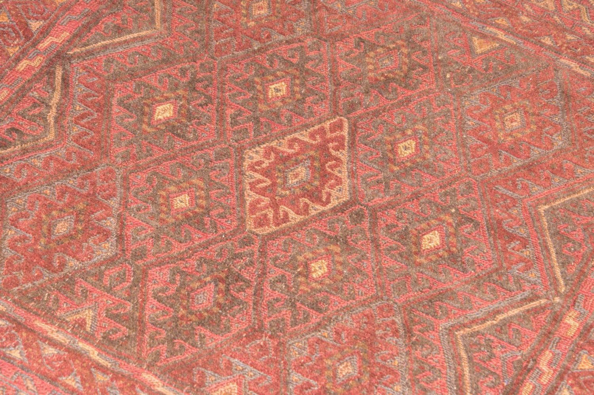 Tapis Kelim - Oriental carré - 123 x 114 cm - rouge
