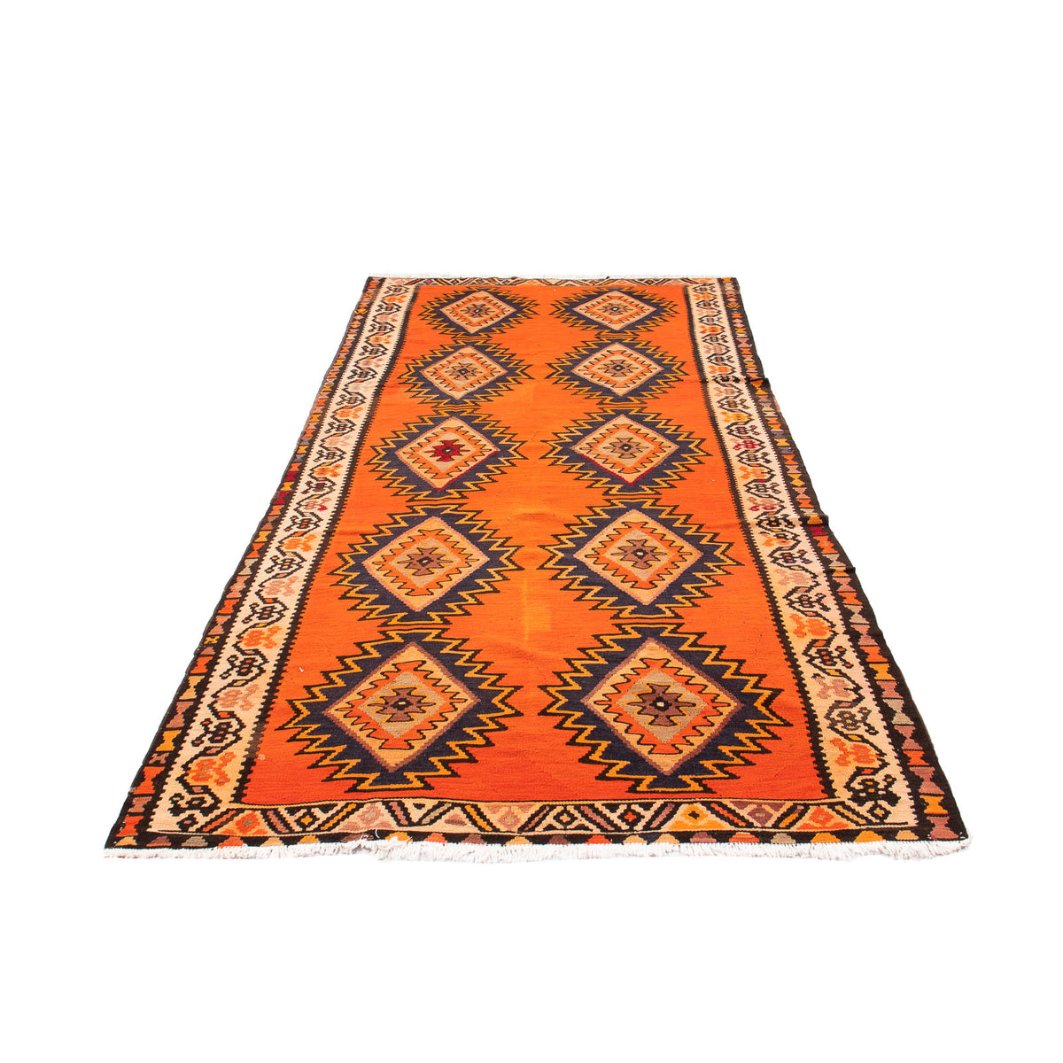 Tapis de couloir Tapis Kelim - Vieux - 290 x 140 cm - multicolore