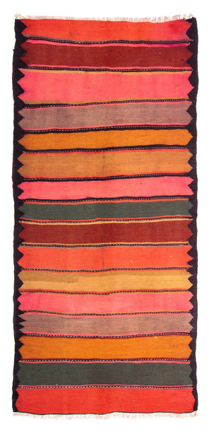 Tapis de couloir Tapis Kelim - Vieux - 290 x 155 cm - multicolore