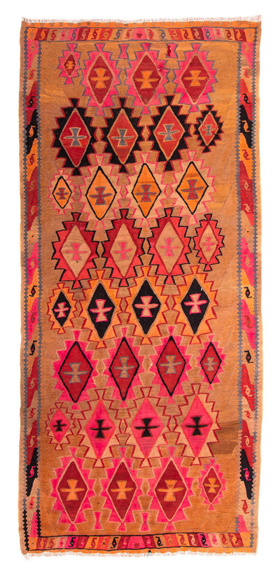 Kilim ancien 145x308cm - multicolore