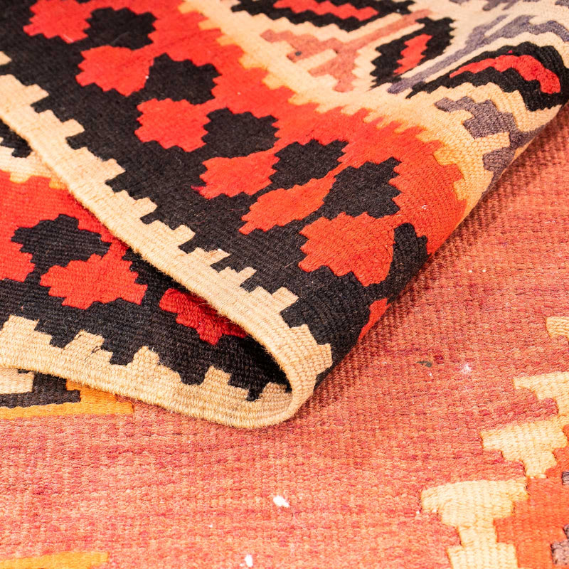 Tapis de couloir Tapis Kelim - Vieux - 300 x 150 cm - multicolore