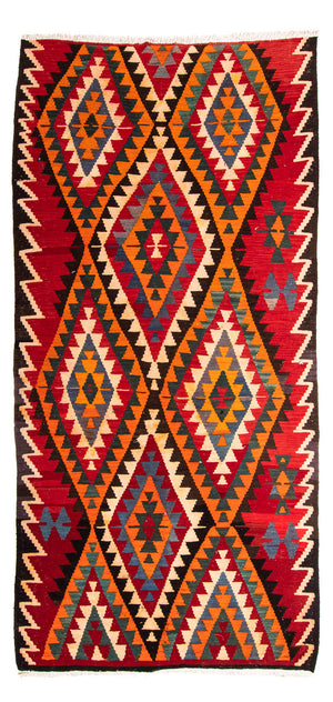 Tapis Kelim - Vieux - 320 x 162 cm - multicolore