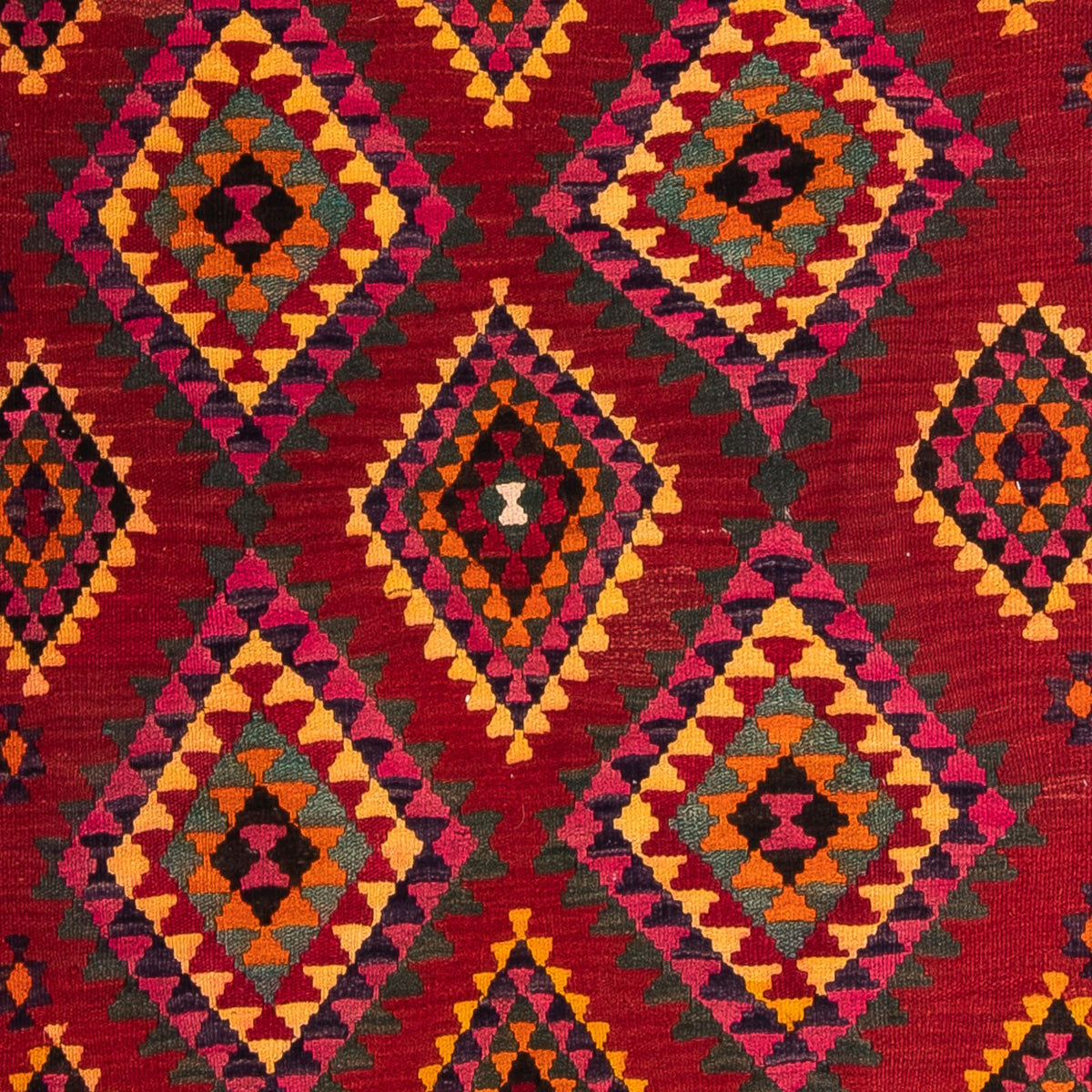 Tapis de couloir Tapis Kelim - Vieux - 390 x 147 cm - multicolore