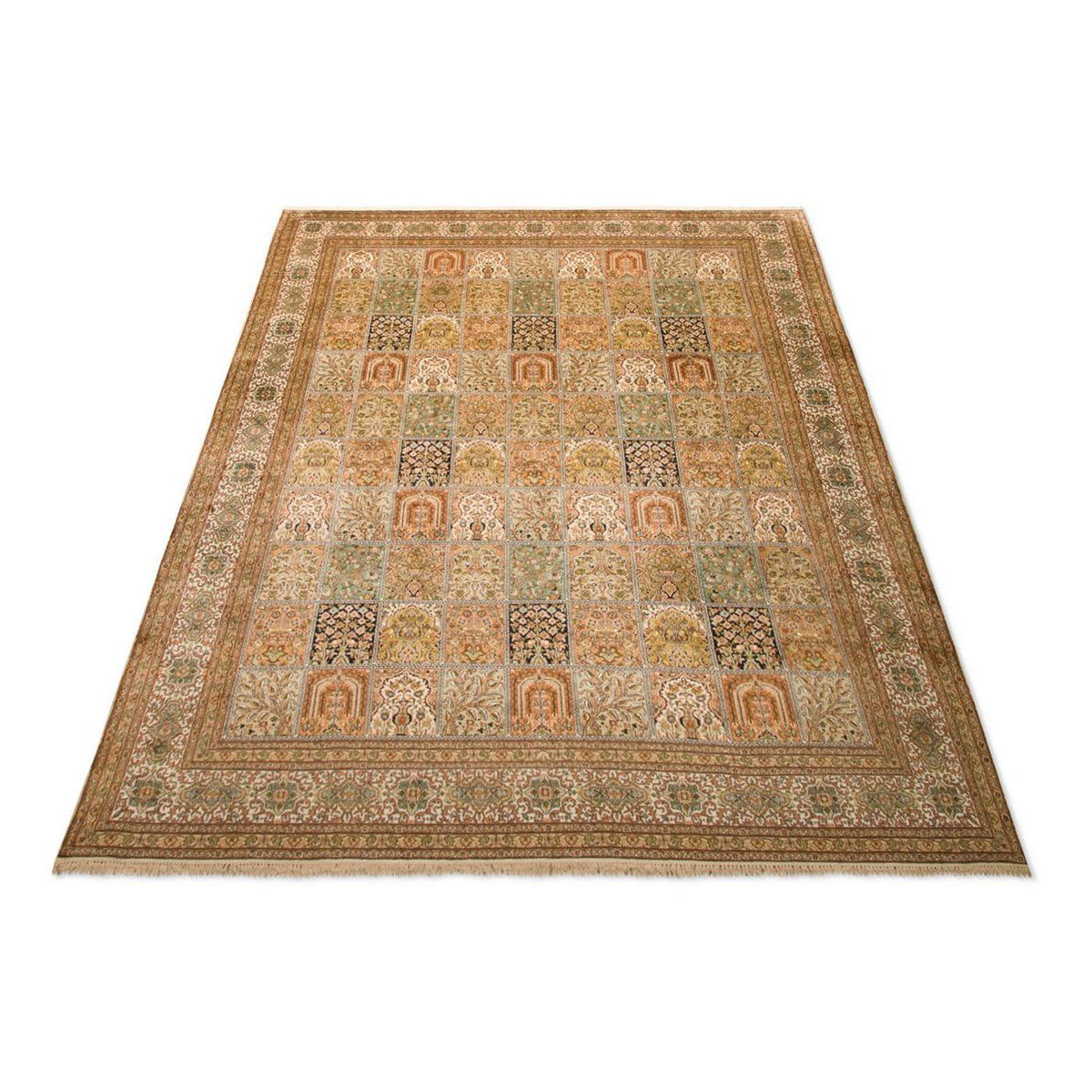 Tapis en soie - Soie du Cachemire - 328 x 240 cm - multicolore