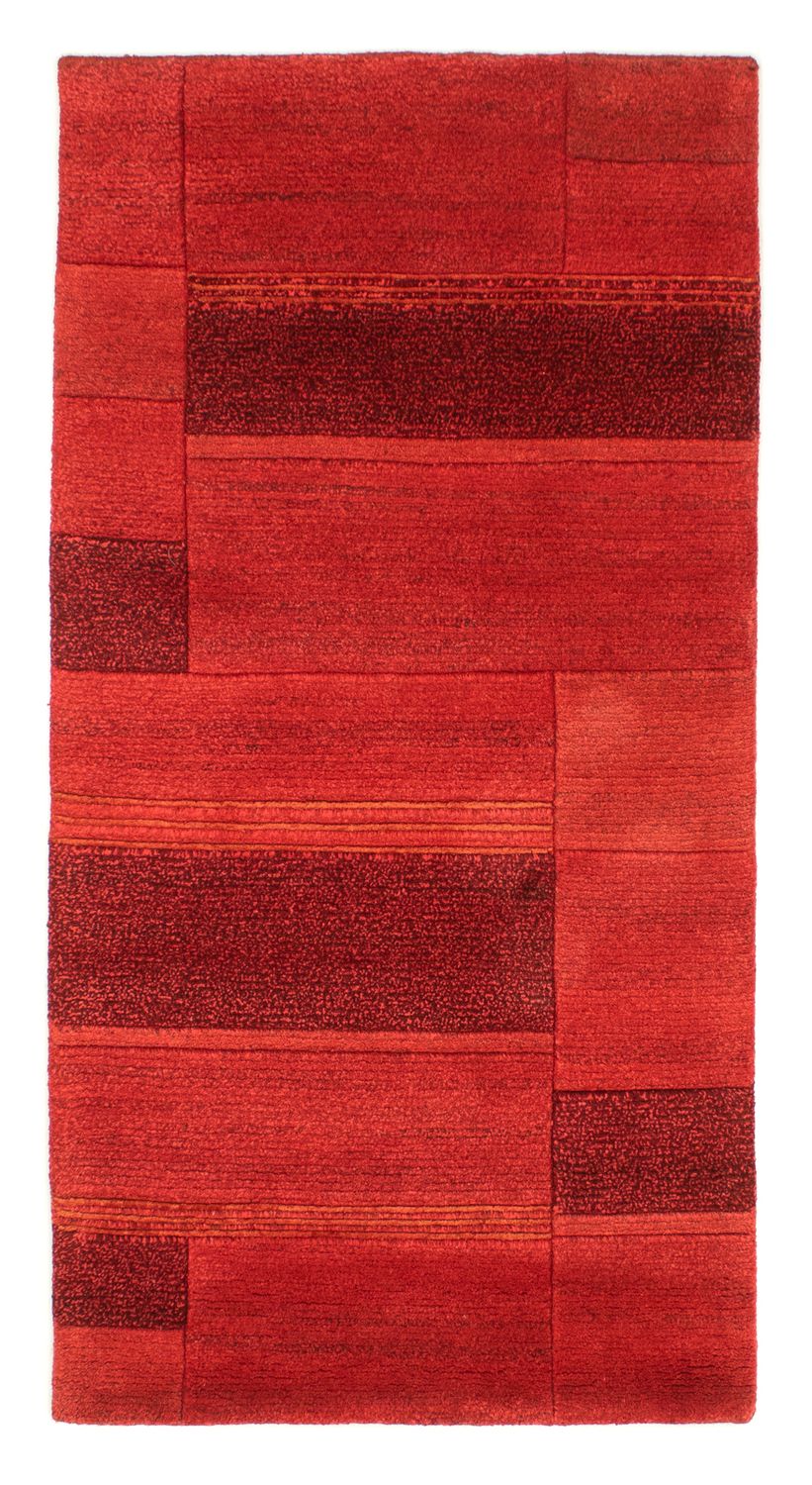 Tapis Népalais - 138 x 72 cm - rouge