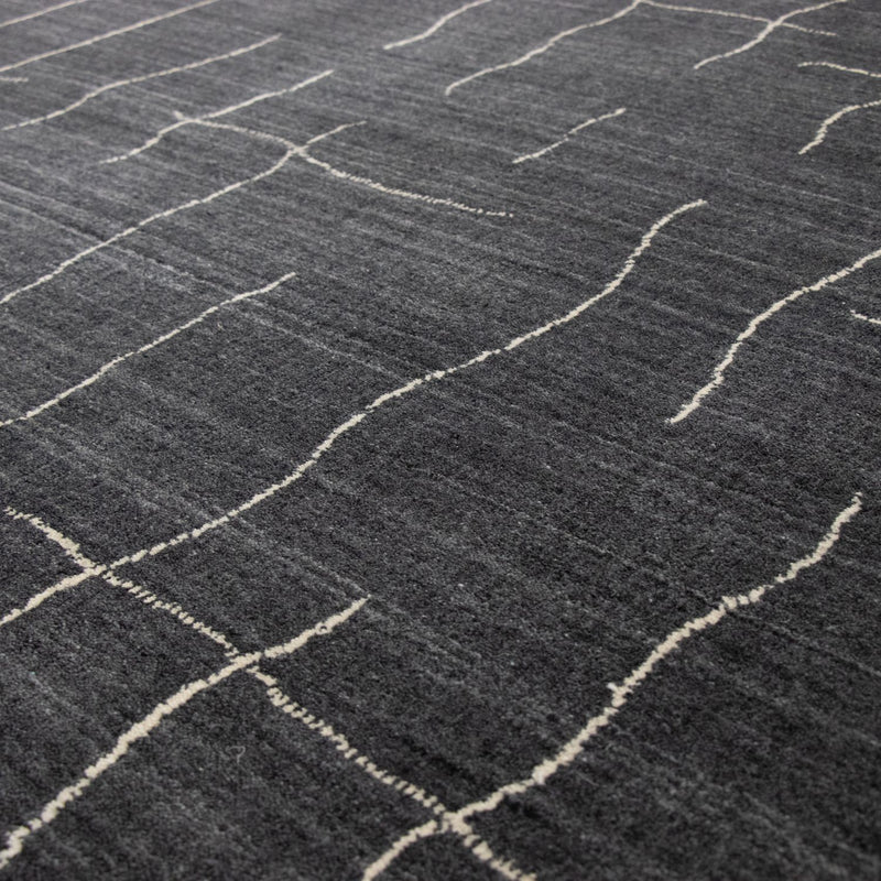 Tapis Népalais - 200 x 142 cm - gris