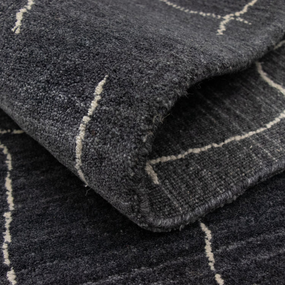 Tapis Népalais - 200 x 142 cm - gris