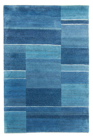 Tapis Népalais - 175 x 119 cm - bleu