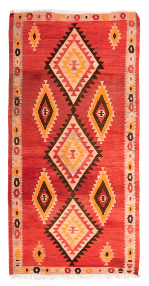 Tapis Kelim - Vieux - 283 x 142 cm - multicolore