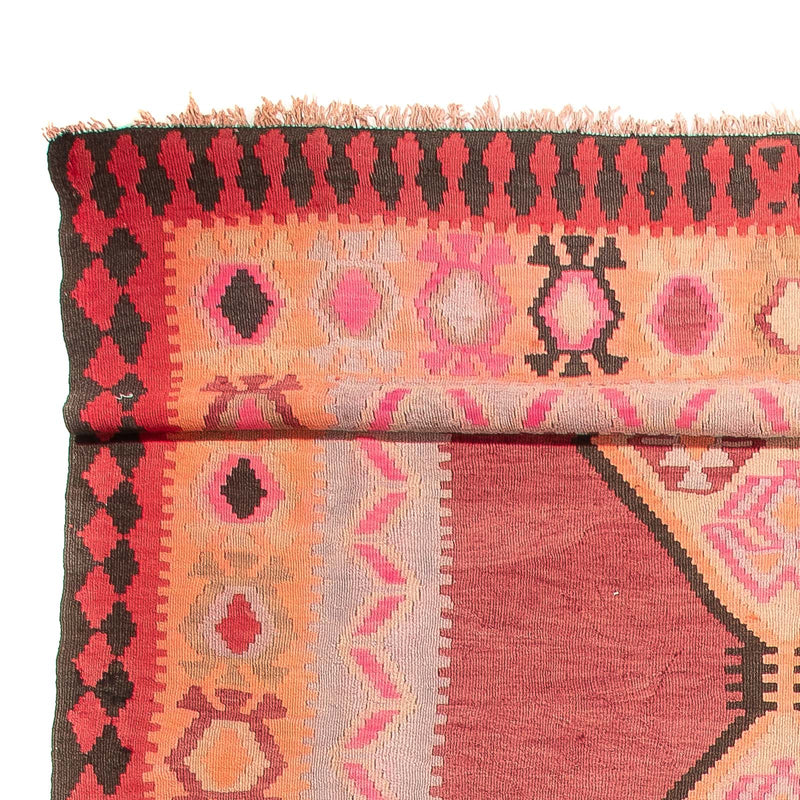 Tapis de couloir Tapis Kelim - Vieux - 435 x 200 cm - rouge clair