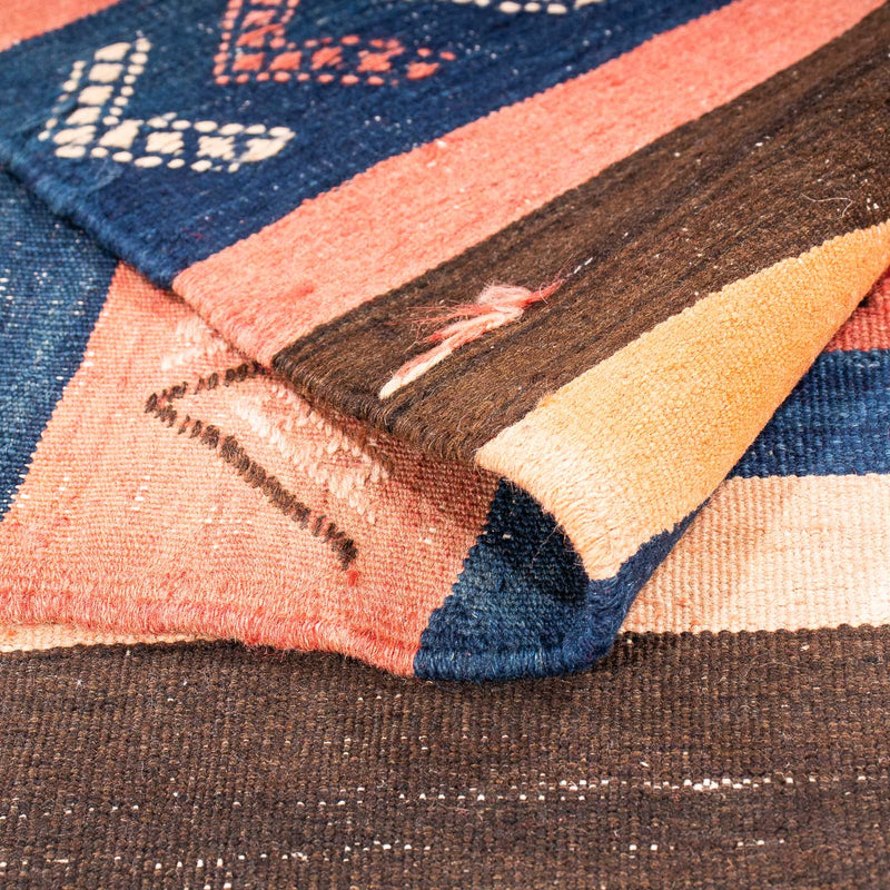 Tapis de couloir Tapis Kelim - Vieux - 345 x 130 cm - multicolore