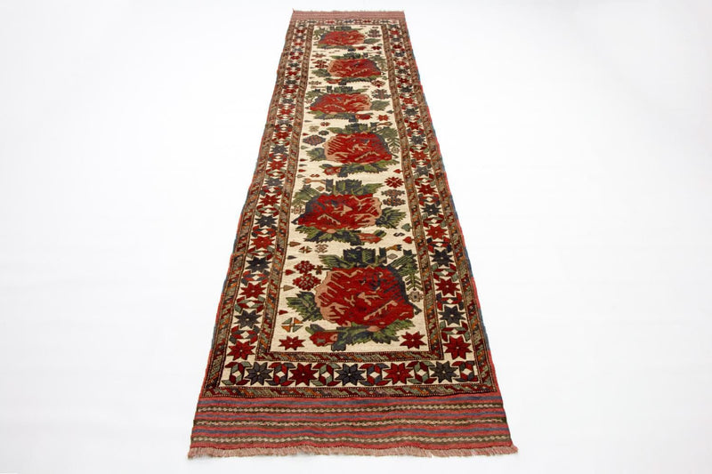 Tapis de couloir Tapis Kelim - Oriental - 370 x 82 cm - beige