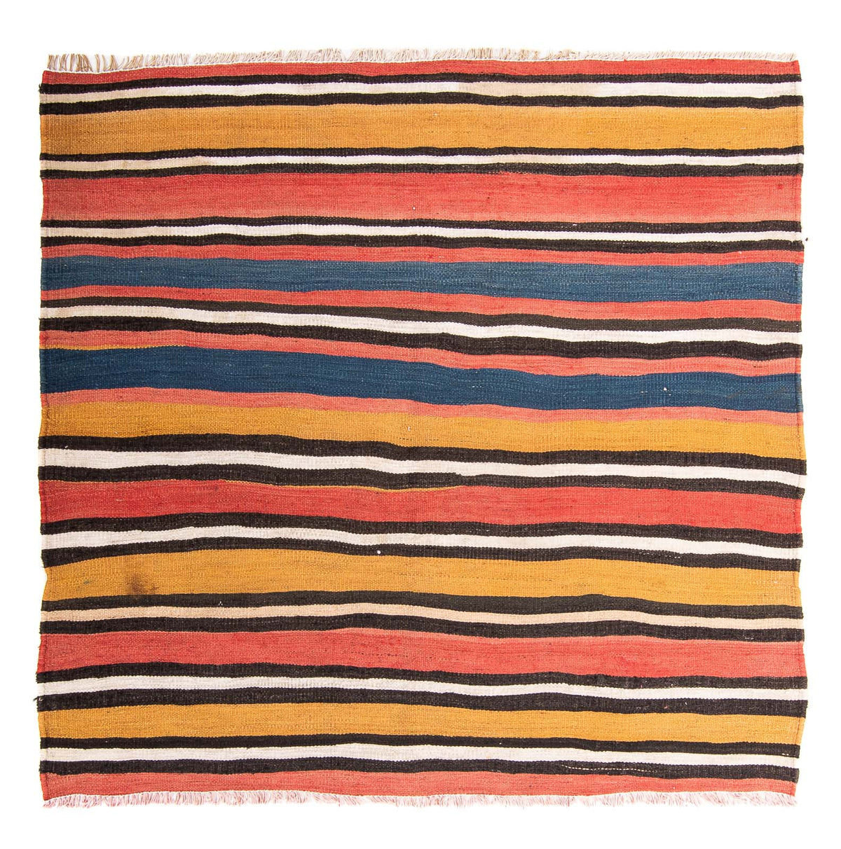 Tapis Kelim - Vieux carré - 140 x 130 cm - multicolore