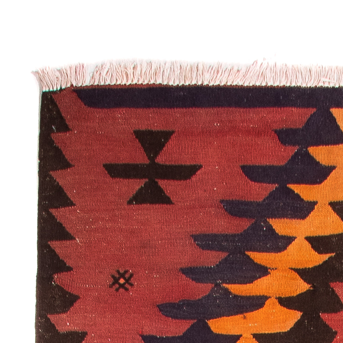 Tapis de couloir Tapis Kelim - Vieux - 390 x 130 cm - multicolore