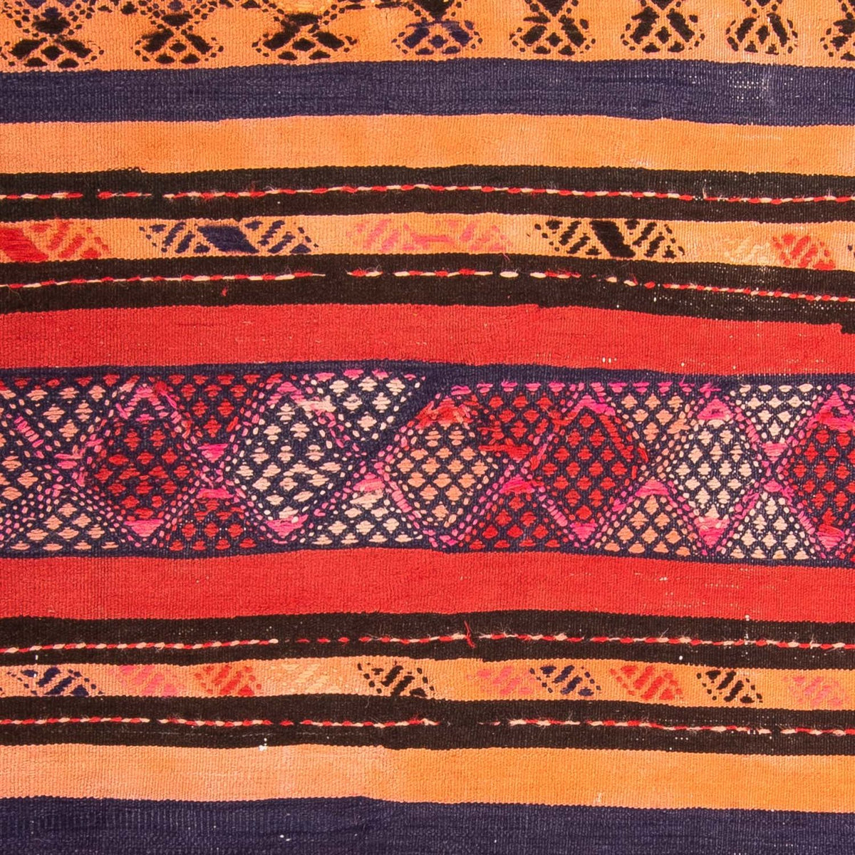 Tapis Kelim - Vieux carré  - 150 x 125 cm - multicolore