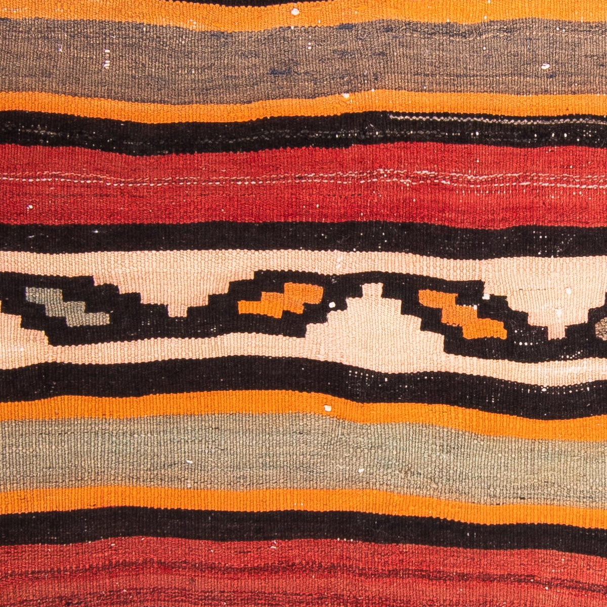 Tapis Kelim - Vieux carré - 130 x 120 cm - multicolore