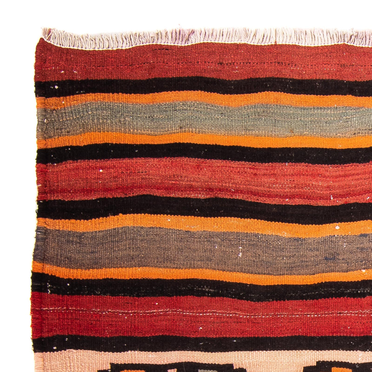 Tapis Kelim - Vieux carré - 130 x 120 cm - multicolore