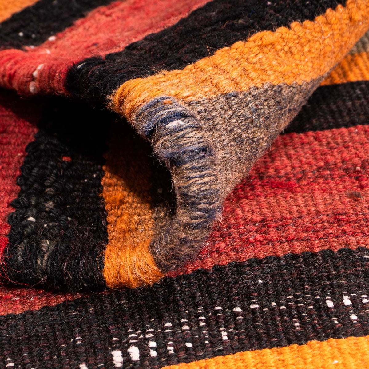 Tapis Kelim - Vieux carré - 130 x 120 cm - multicolore