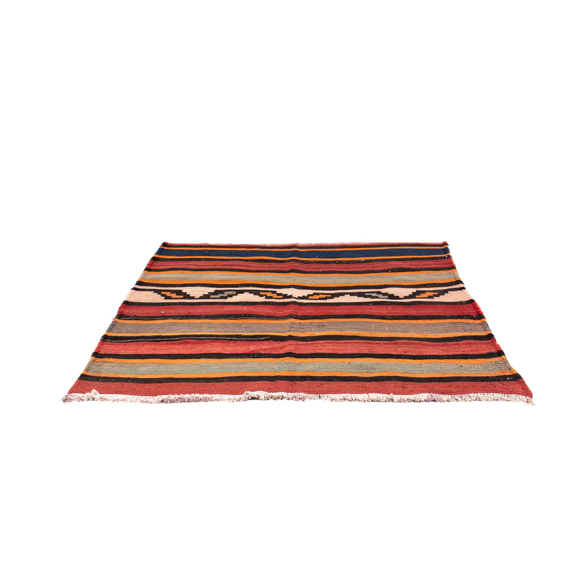 Tapis Kelim - Vieux carré - 130 x 120 cm - multicolore