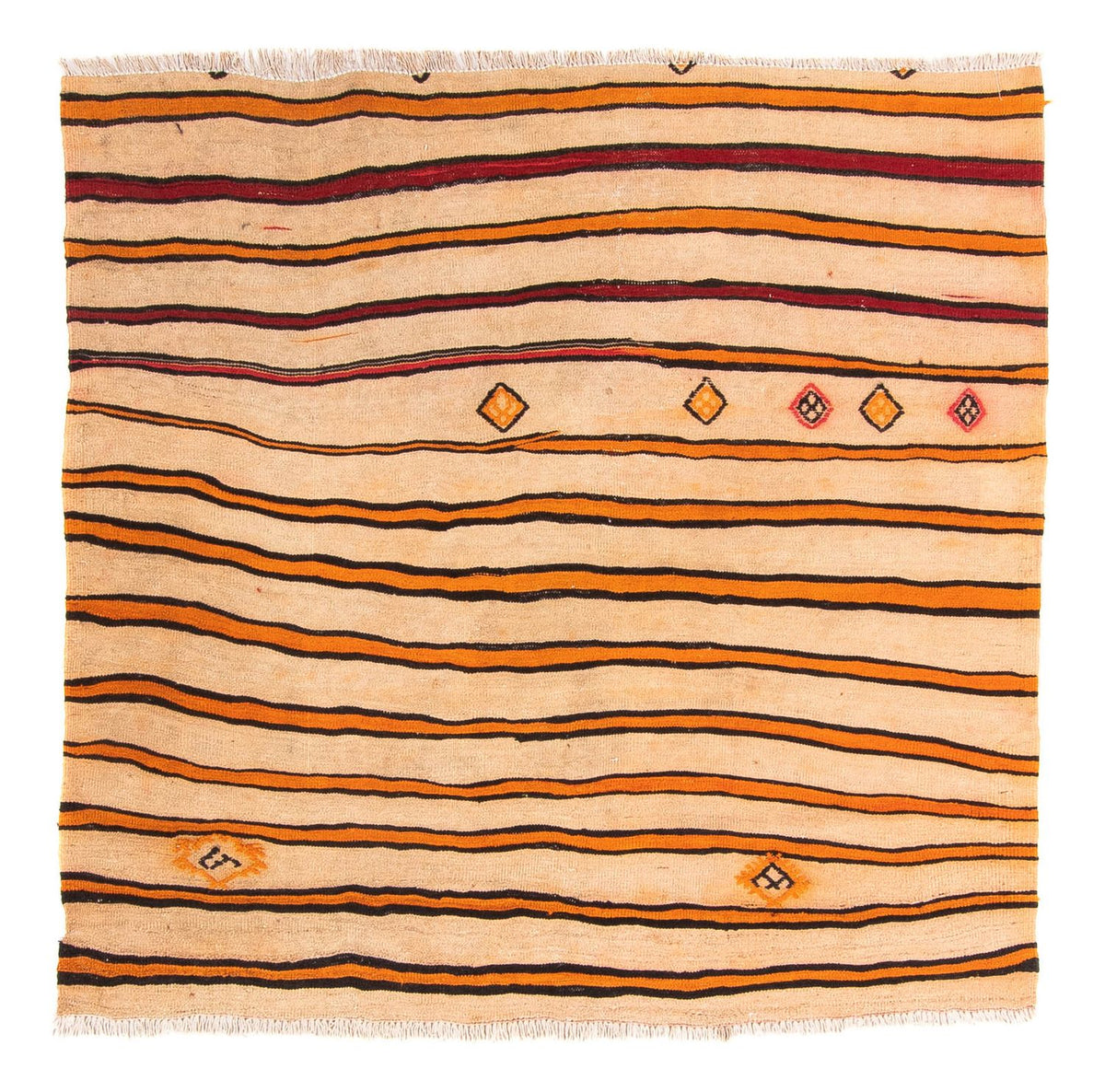Tapis Kelim - Vieux carré - 150 x 147 cm - multicolore