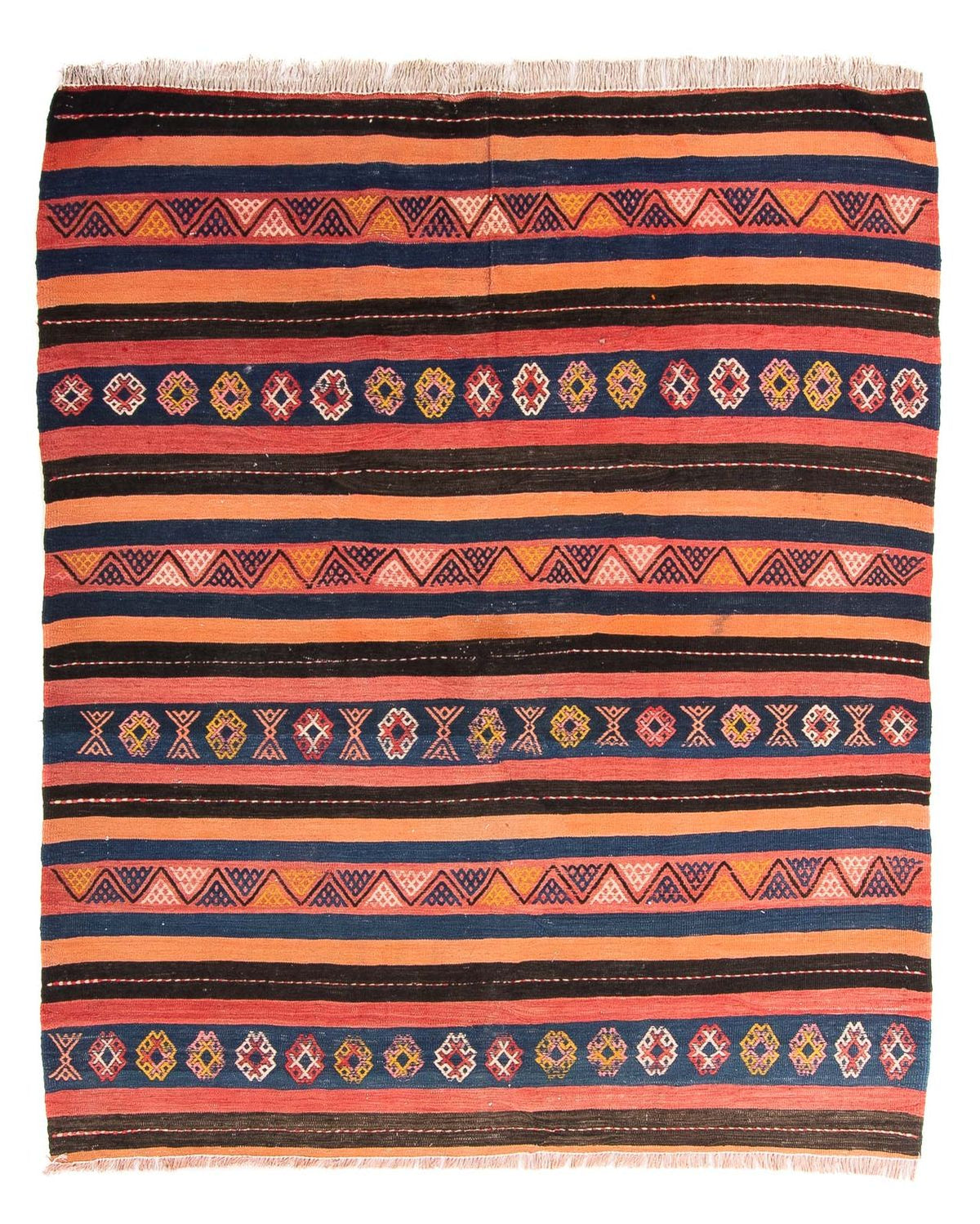Tapis Kelim - Vieux carré - 180 x 150 cm - multicolore