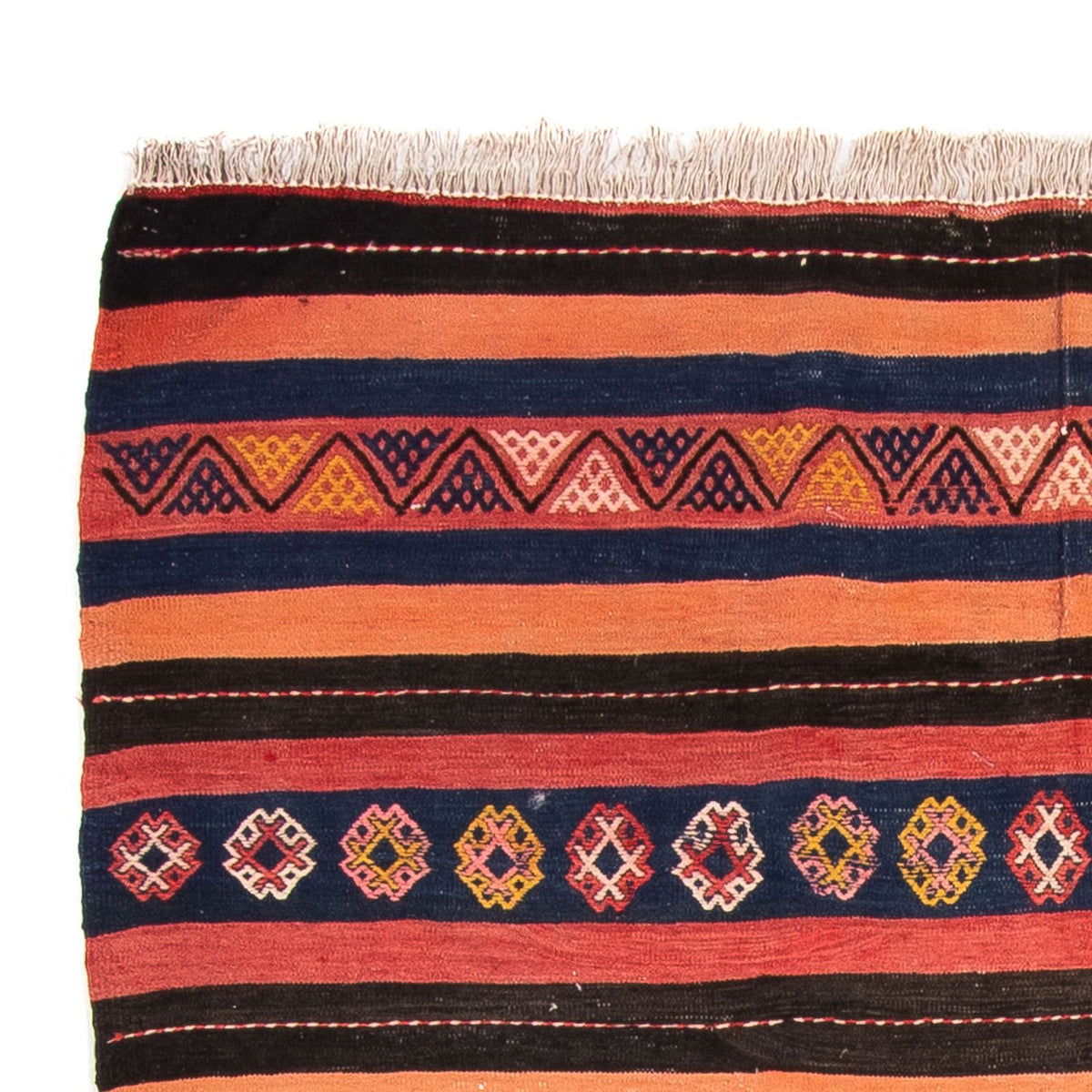Tapis Kelim - Vieux carré - 180 x 150 cm - multicolore