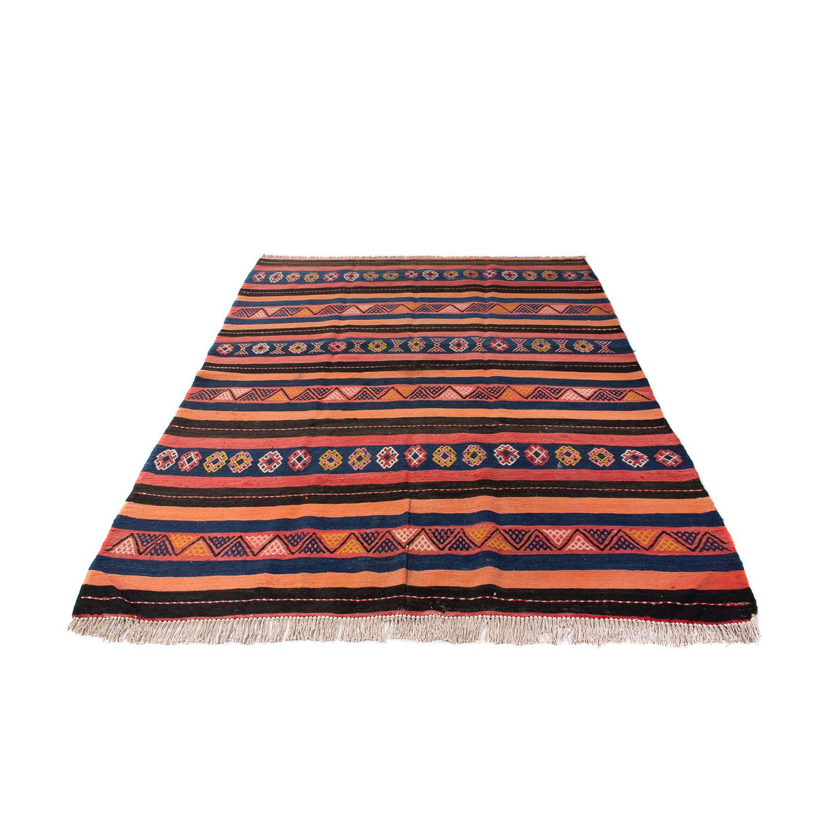 Tapis Kelim - Vieux carré - 180 x 150 cm - multicolore