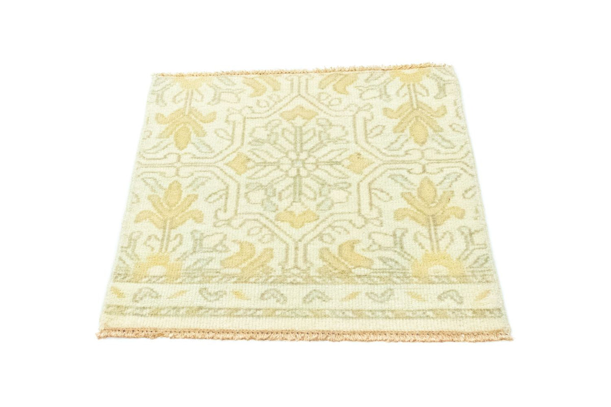 Tapis design carré  - 63 x 60 cm - beige