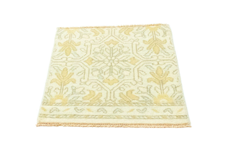 Tapis design carré  - 63 x 60 cm - beige