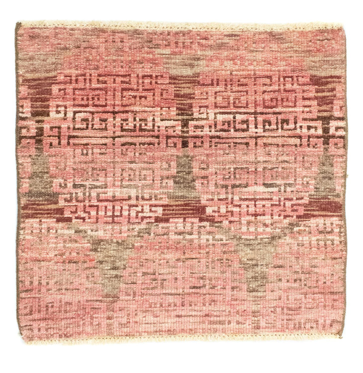 Tapis design carré - 66 x 61 cm - rose