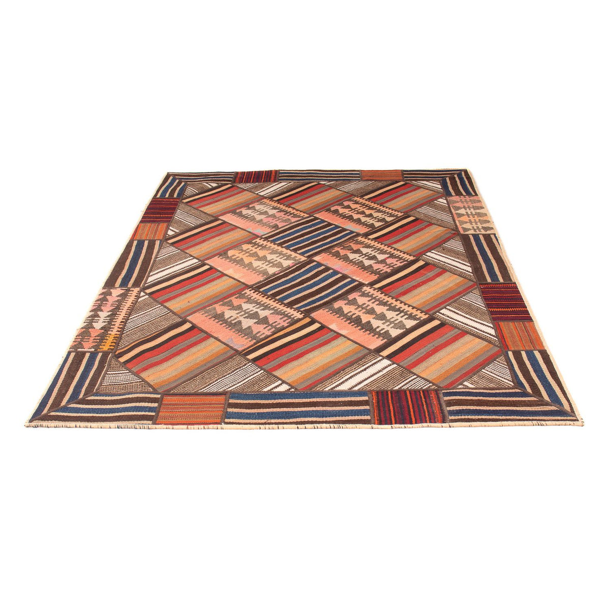 Tapis patchwork - 200 x 150 cm - multicolore