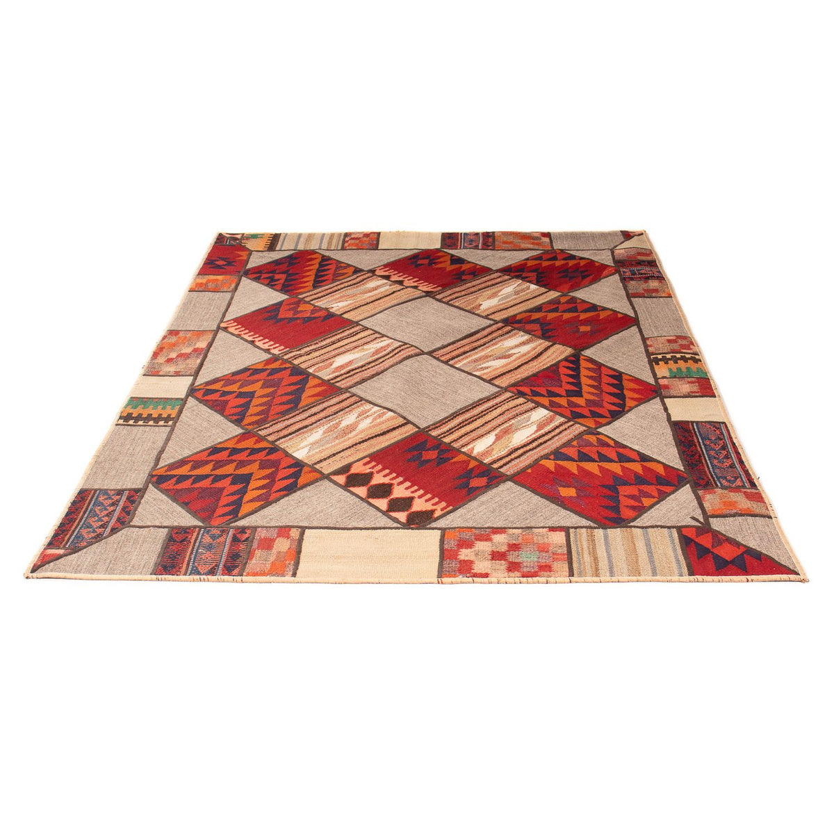 Tapis patchwork - 200 x 150 cm - multicolore