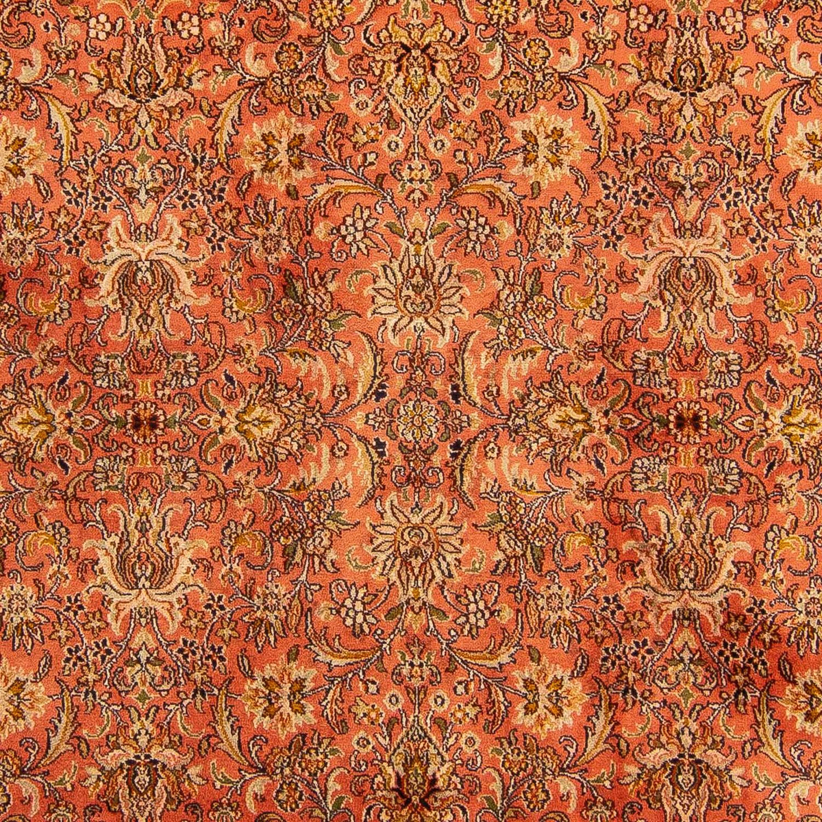 Tapis en soie - Soie du Cachemire - 276 x 187 cm - rouille