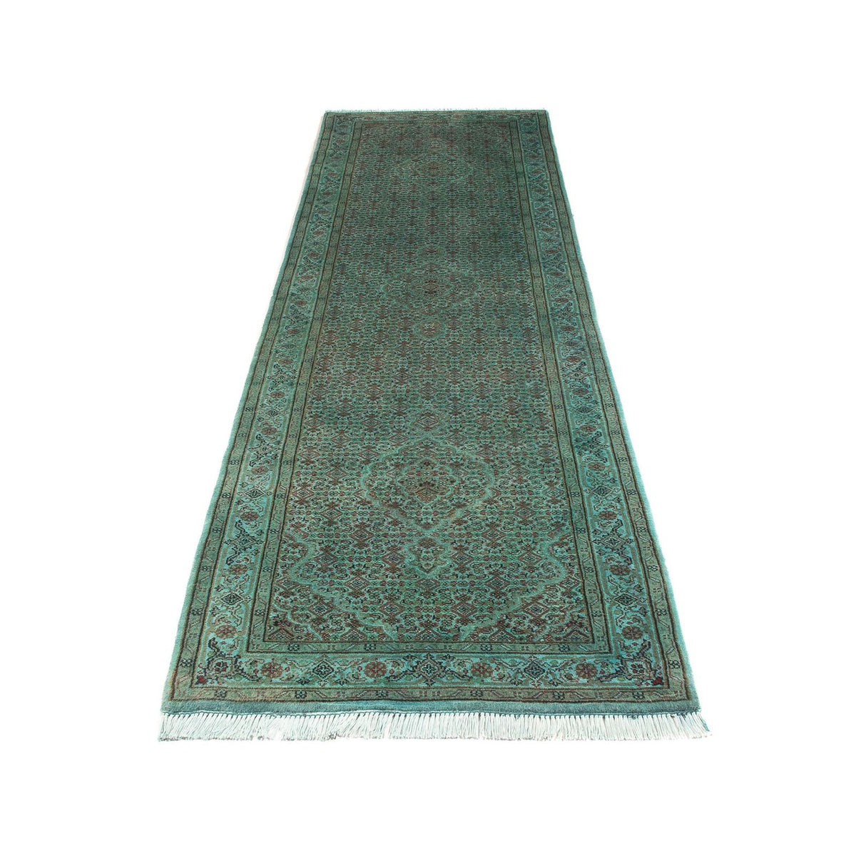 Tapis de couloir Tapis oriental - Tabriz - 305 x 84 cm - vert