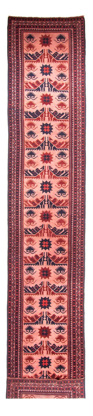 Tapis de couloir Tapis Kelim - Oriental - 400 x 75 cm - rouge clair