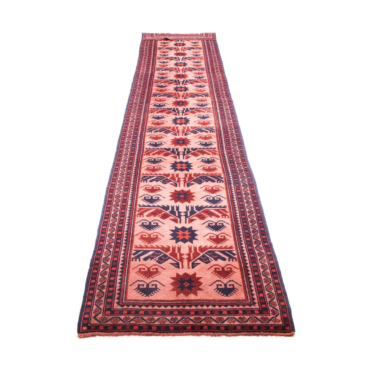Tapis de couloir Tapis Kelim - Oriental - 400 x 75 cm - rouge clair