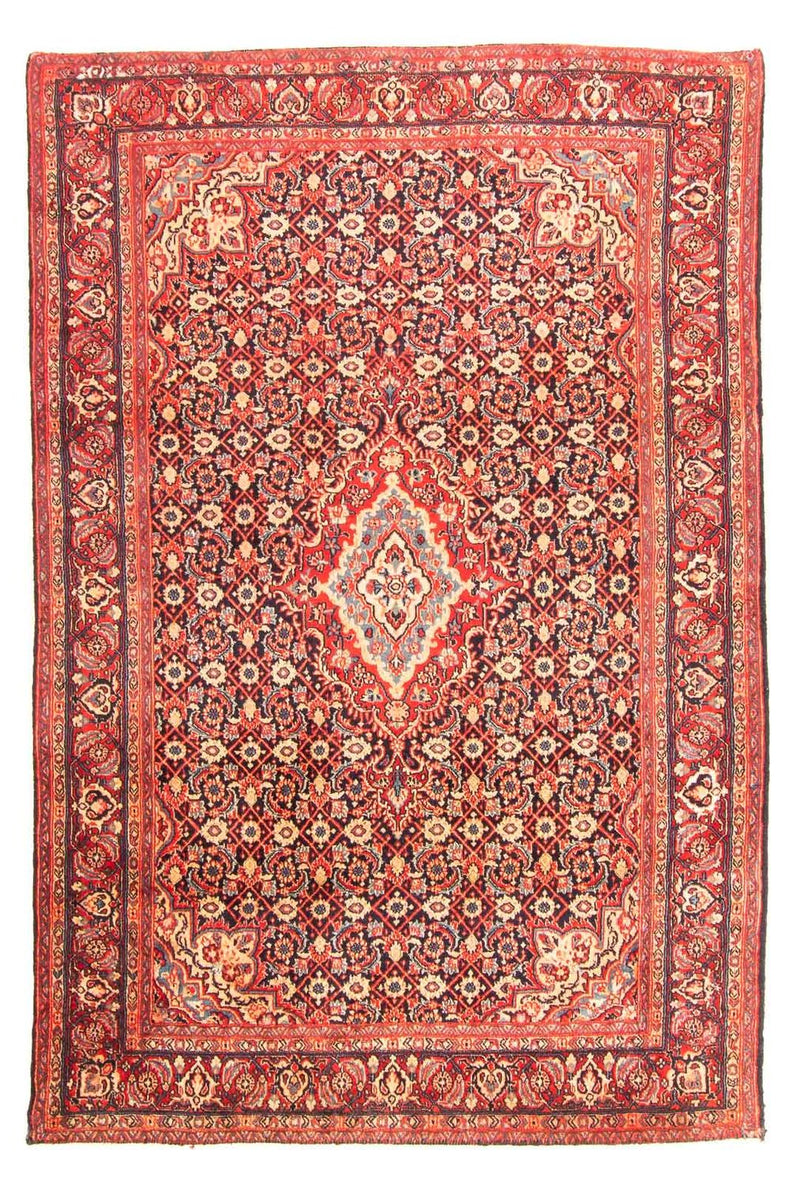 Tapis persan - Nomadic - 202 x 135 cm - rouge clair