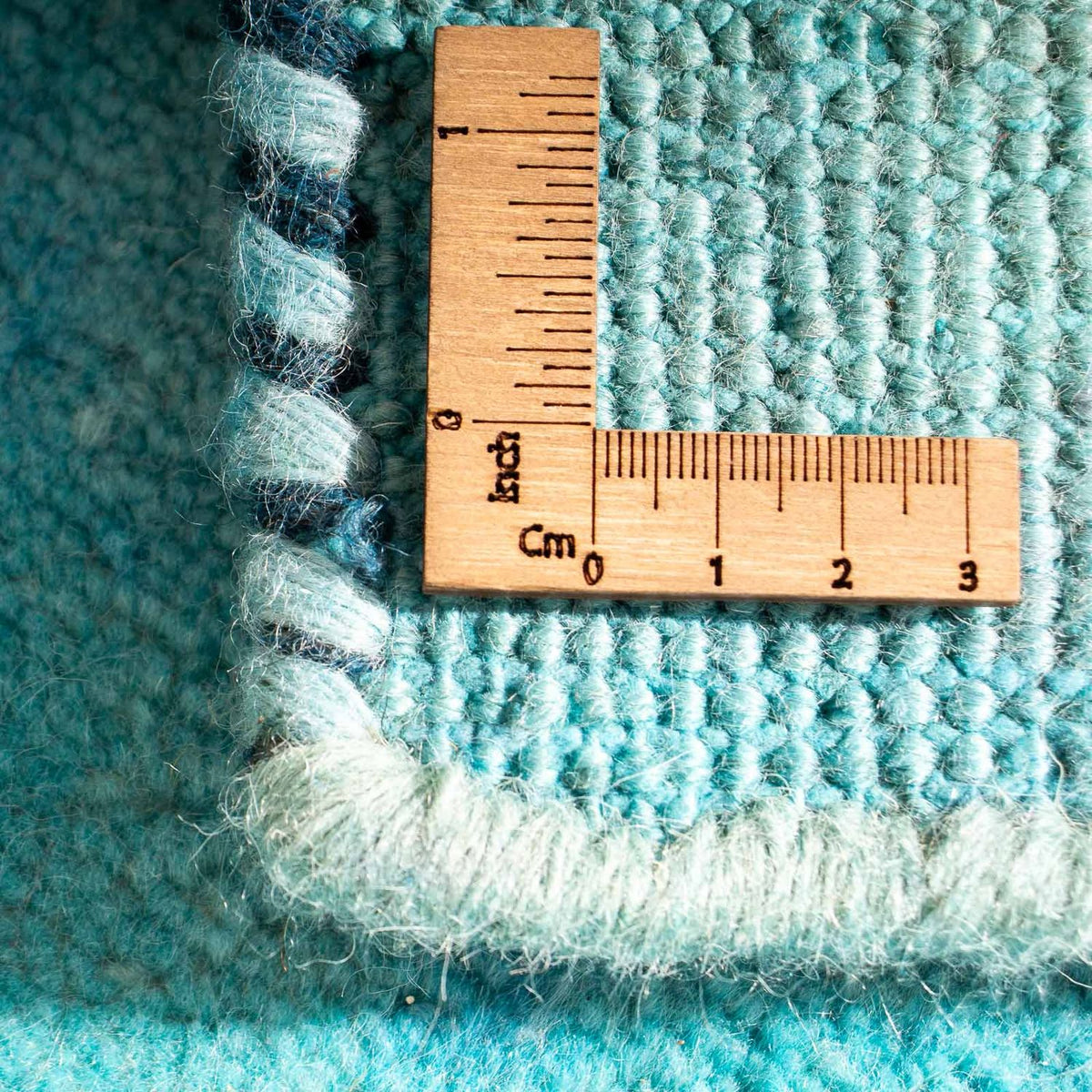 Tapis Gabbeh - Indus - 197 x 129 cm - turquoise