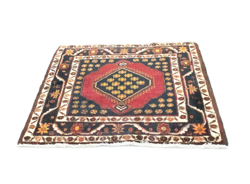 Tapis persan - Nomadic carré  - 109 x 105 cm - rouge